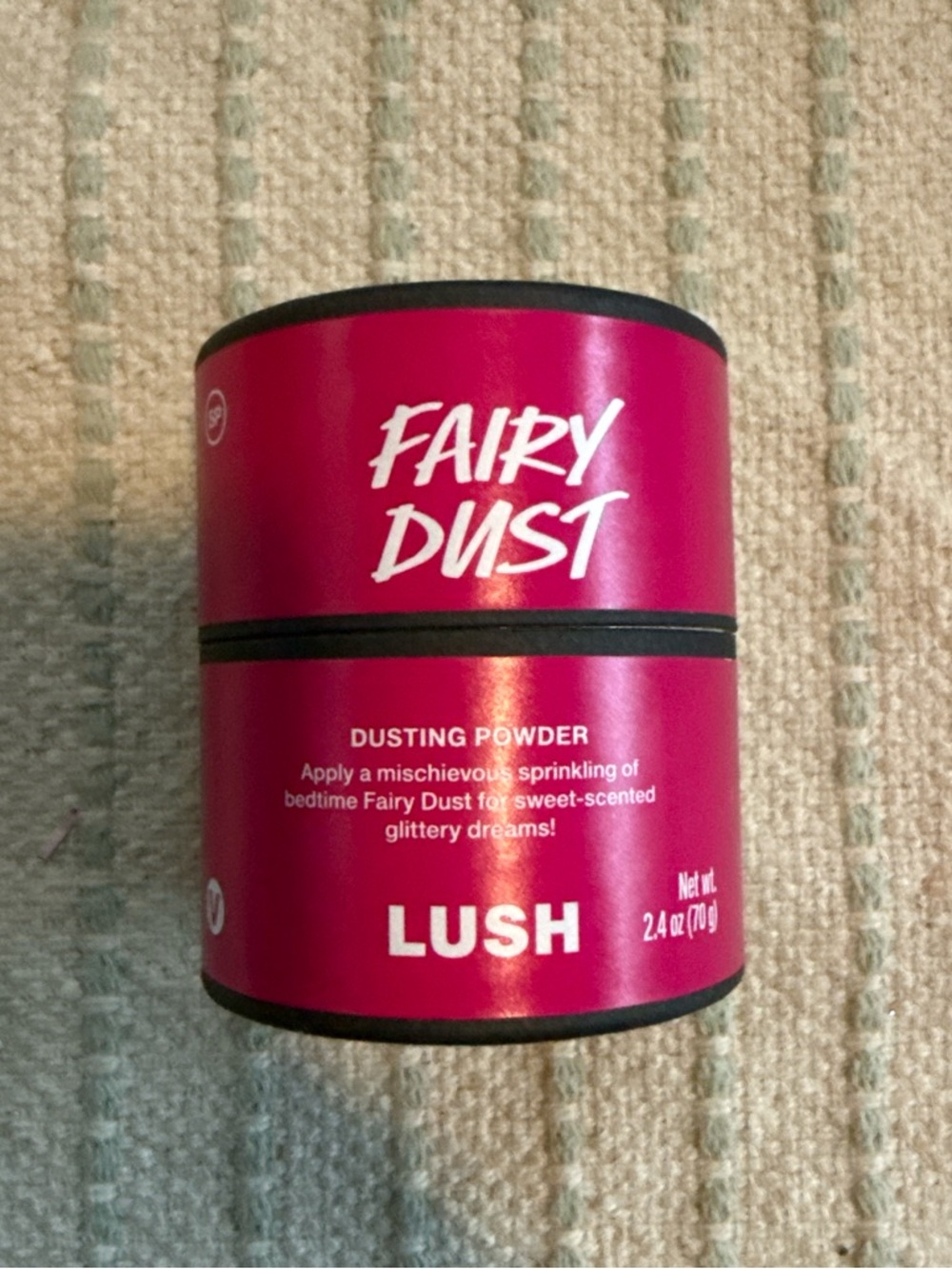Lush Glitter Dusting Powder - Black & Hot Pink Tin
